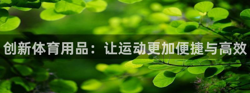 77体育官网：创新体育用品：让运动更加便捷与高效