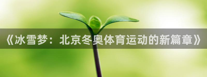 皇冠277体育：《冰雪梦：北京冬奥体育运动的新篇章》